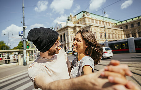 Junges Paar in Wien