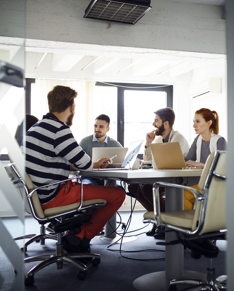 Meeting room ongoing discussion