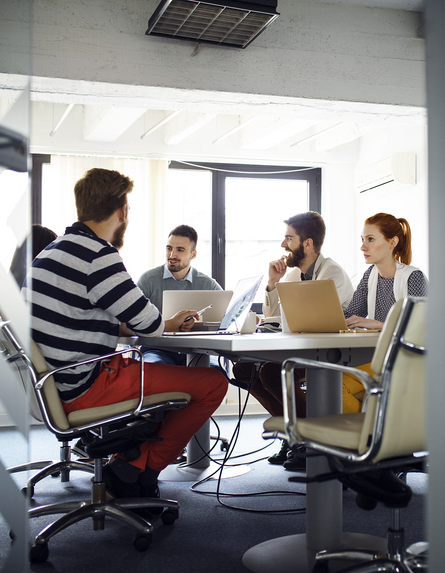 Meeting room ongoing discussion