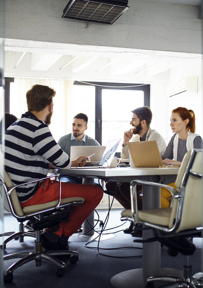 Meeting room ongoing discussion