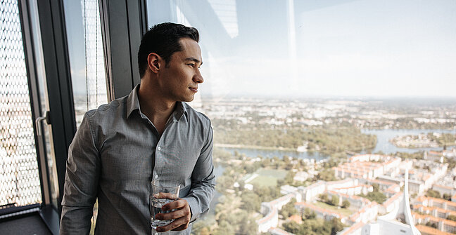 Person admiring the view