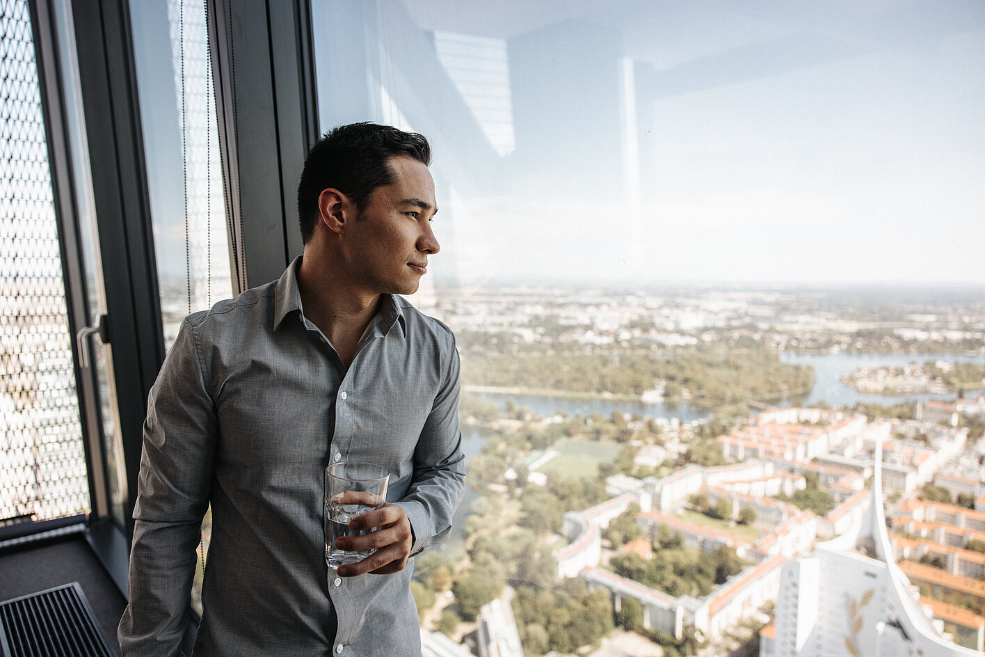 Person admiring the view