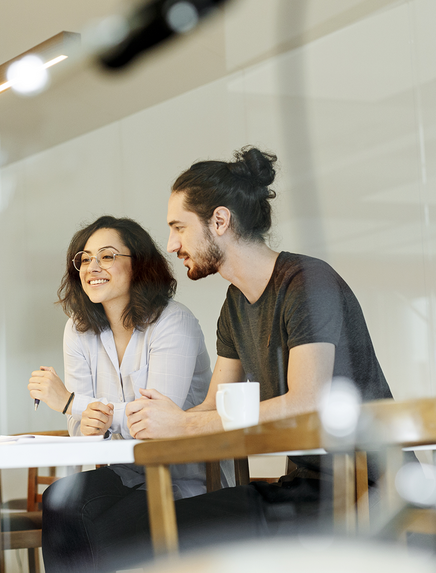 Students discussion with professor