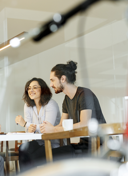 Students discussion with professor