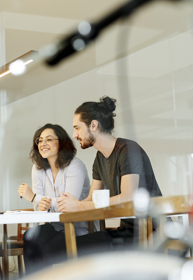Students discussion with professor