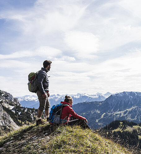 Hiking on mountains