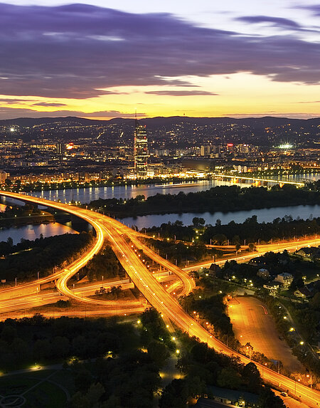 Wienblick Autobahnkreuz