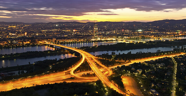 Wienblick Autobahnkreuz